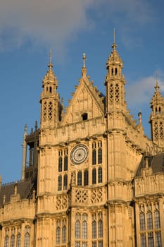 Palace of Westminster seen from Victoria Garden.