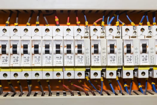 Control panel with circuit-breakers (fuse)