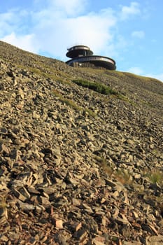 View at Meteorological observatory on top of mountain