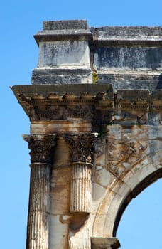 a old building in the centre of pula, croatia