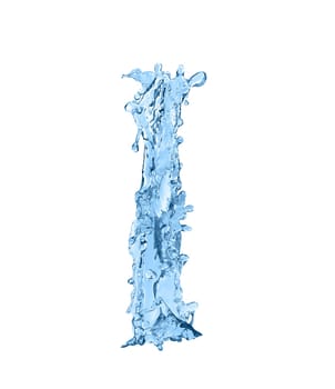 alphabet made of frozen water - the letter I