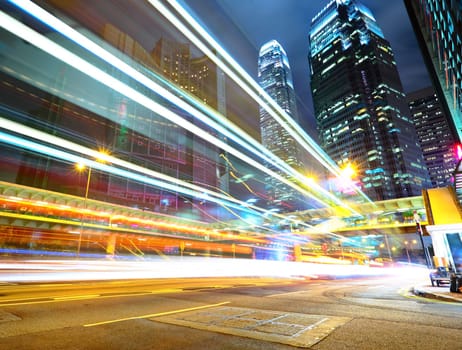 modern city at night