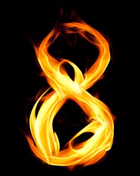 Fiery number eight