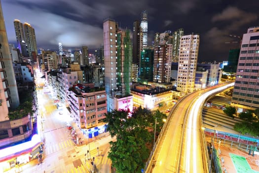 modern city at night