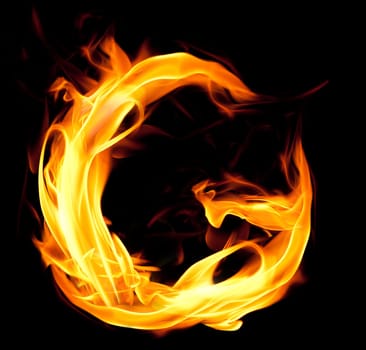 Fiery font. Letter G