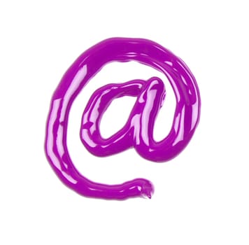 pink oil alphabet. email sign