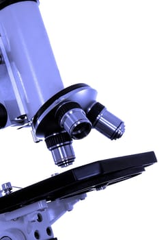 closeup of a microscope - with clipping path.