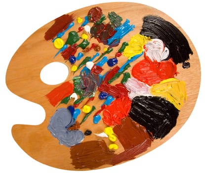 A painters pallette - with clipping path.