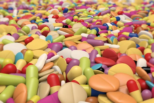 high quality rendering of different drugs / medicinal