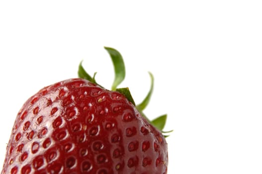 Strawberry Isolated close-up over white background
