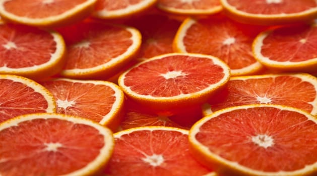 A whole bunch of dried orange slices