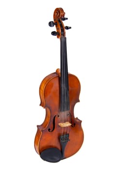 Old violin, isolated on a white background