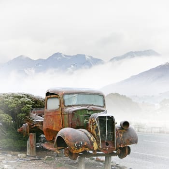 An Old Truck with a Morning Frost