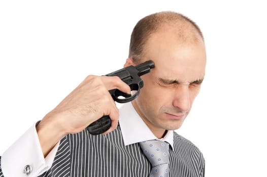 business man tries to kill himself