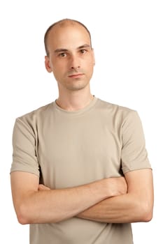 handsome young man with hands crossed