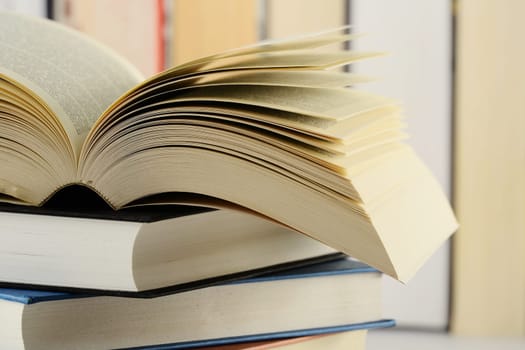 Composition with books on the table