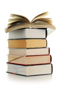 Composition with books on the table