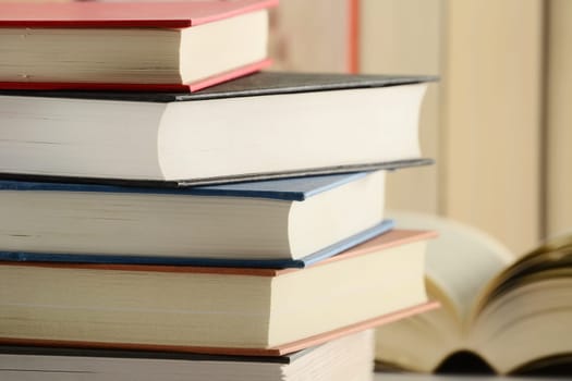 Composition with books on the table