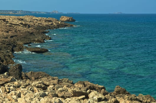 Rocky Coastline at Cape Apostolos Andreas.