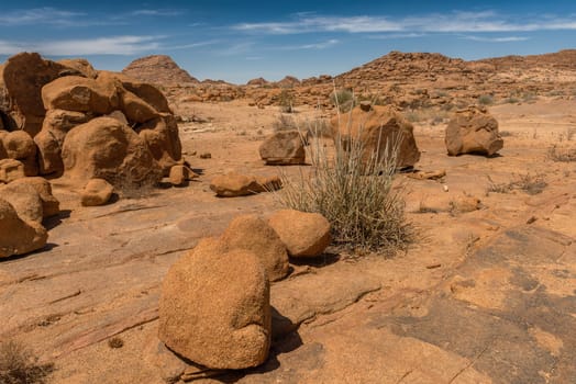 granite rock formations at the Spitzkoppe in Namibia