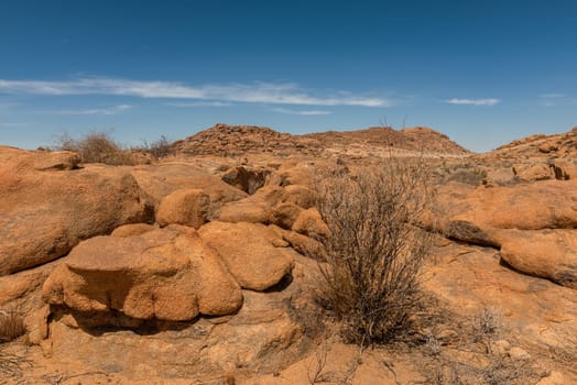 granite rock formations at the Spitzkoppe in Namibia