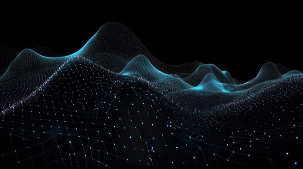 This stunning 3D rendering features a dynamic visual representation of big data in the form of a musical stream of interweaving dots. The vibrant colors and intricate patterns create a mesmerizing abstract background, perfect for use in presentations, marketing materials, or artistic projects. With its highly detailed and realistic design, this image is sure to capture the attention of any viewer.
