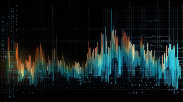 This digital graphics stock chart features a matrix design that showcases financial data in a visually stunning and easy-to-understand way. With its high resolution and 4k resolution, this image is perfect for use in presentations, reports, and other financial documents. The chart is created using digital graphics, making it easy to customize and edit to fit your needs.
