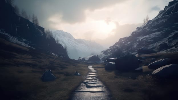 This breathtaking landscape photo captures the essence of nature's beauty, showing the majestic mountains and lush greenery of an untouched wilderness. The photo has been taken in 8K resolution, providing incredible detail and clarity.