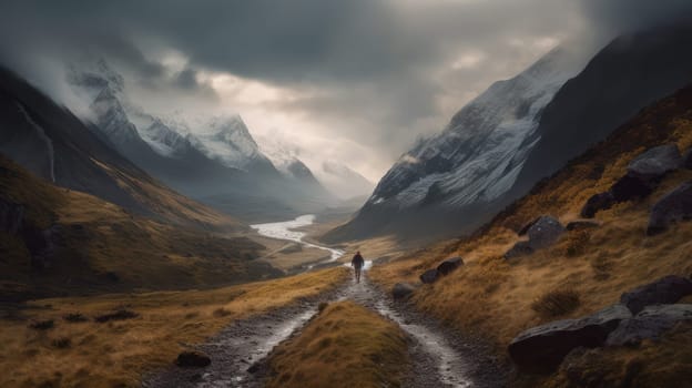 This breathtaking 8K photo captures the beauty of nature and the serenity of the great outdoors. A winding path leads through a lush green forest, with tall trees and ferns on either side. Sunlight filters through the leaves, casting dappled shadows on the ground. The path leads off into the distance, inviting the viewer to explore and discover what lies ahead.
