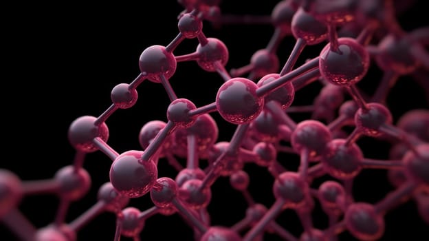 This photograph showcases the intricate beauty of molecular structures in stunning detail, captured using state-of-the-art 8K technology. The complex interweaving of atoms and bonds is brought to life with vibrant colors and sharp clarity, inviting viewers to explore the fascinating world of chemistry. This image is perfect for scientific research, educational materials, or as a striking piece of wall art.