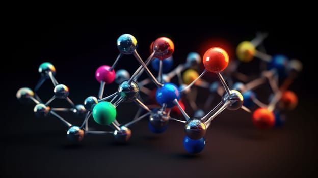 This photo showcases a highly detailed molecular structure in stunning 8K resolution. It captures the complexity and beauty of the microscopic world, highlighting the intricate connections between atoms and molecules. Shot using advanced microscopy techniques, this photo is a testament to the incredible advancements in scientific imaging technology.