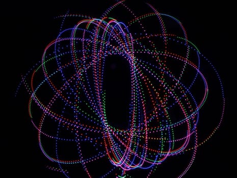 spectacular colored lights with geometric shapes special effects