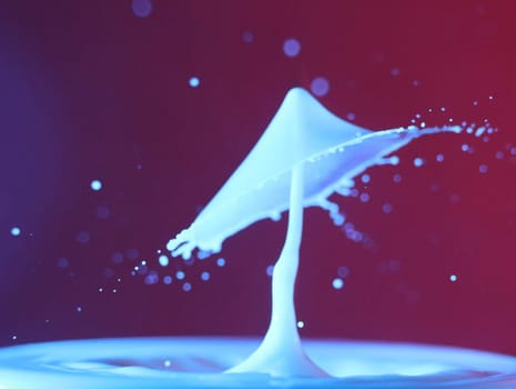 drops colliding and forming a spectacular image abstract random shapes