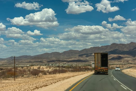 The B2 national road near Usakos, Erongo Region, Namibia