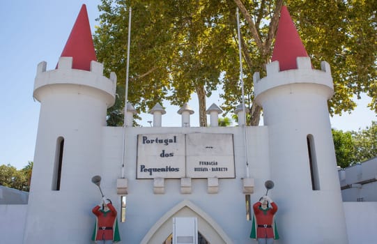 Coimbra, Portugal - Sept 7th 2019: Portugal dos Pequenitos entry, Coimbra. Considered to have been the first theme park in the country