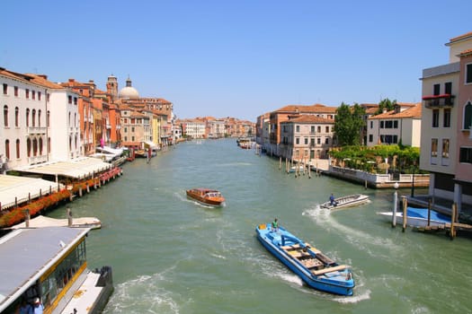 Venice a landscape channels and bridges the summer is beautiful gondola