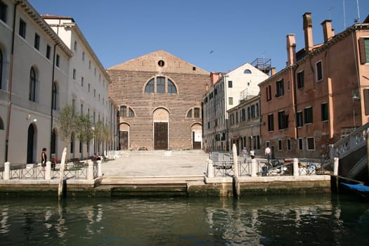 Venice a landscape channels and bridges the summer is beautiful gondola
