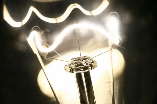 Bulb brightly light fires very beautifully it is abstract