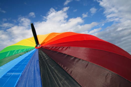 umbrella on sky weather colorful background