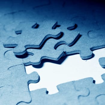 puzzle combined objects macro close up