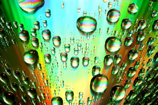 clean multicolored waterdrops macro background