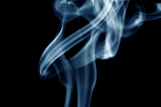 blue smoke abstract background close up