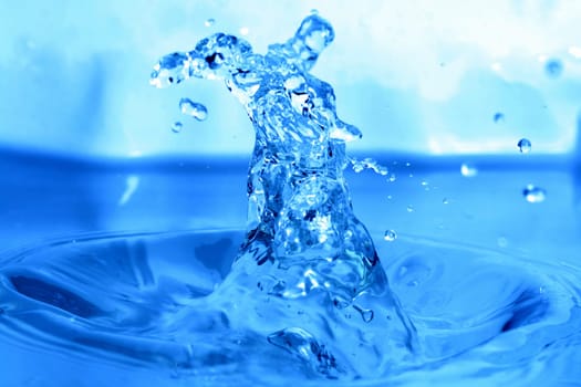 water splash macro close up