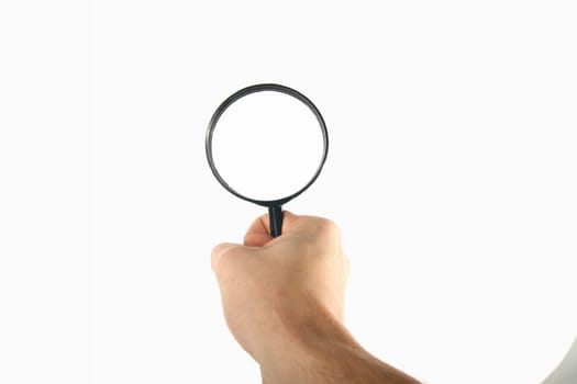 macro magnifier hand take in fingers