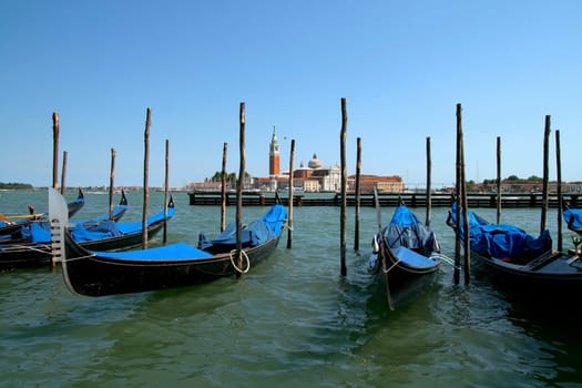 Venice a landscape channels and bridges the summer is beautiful gondola