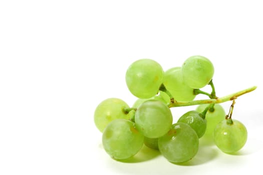 green grape isolated on white background