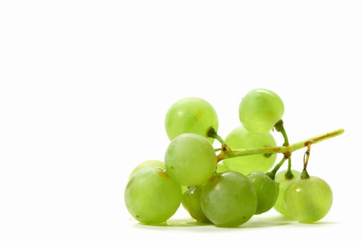 green grape isolated on white background