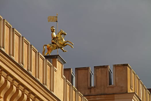 The golden rider at schwerin town hall