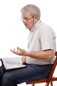 Senior pastor talking about the Word of God