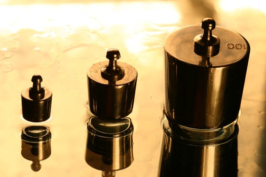 Weights calibration standard science background